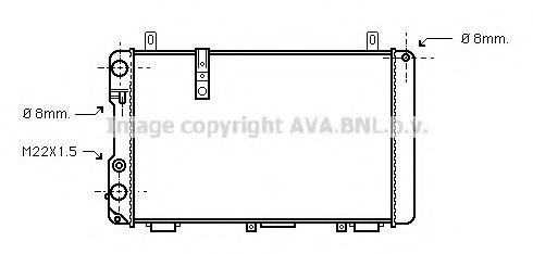 Радиатор, охлаждение двигателя AVA QUALITY COOLING CN2005