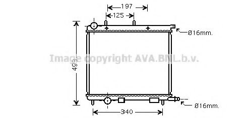 Радиатор, охлаждение двигателя AVA QUALITY COOLING CN2188