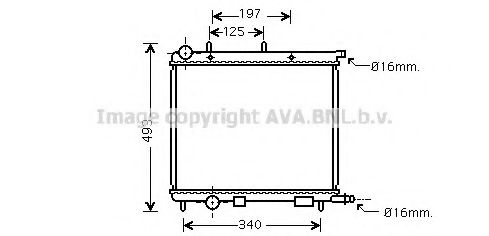 Радиатор, охлаждение двигателя AVA QUALITY COOLING CN2227