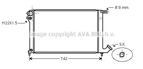 Радиатор, охлаждение двигателя AVA QUALITY COOLING CNA2137
