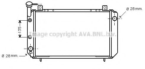 Радиатор, охлаждение двигателя AVA QUALITY COOLING DN2086