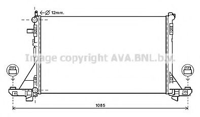 Радиатор, охлаждение двигателя AVA QUALITY COOLING DN2381