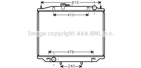 Радиатор, охлаждение двигателя AVA QUALITY COOLING DNA2300