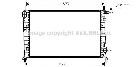 Радиатор, охлаждение двигателя AVA QUALITY COOLING FDA2266