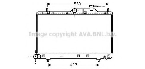 Радиатор, охлаждение двигателя AVA QUALITY COOLING HYA2307