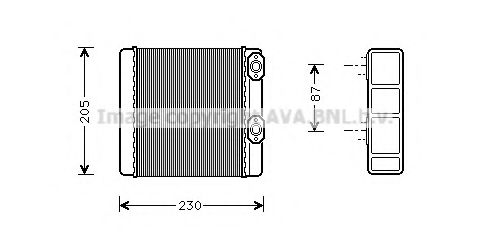 Теплообменник, отопление салона AVA QUALITY COOLING ME6132
