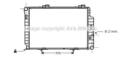 Радиатор, охлаждение двигателя AVA QUALITY COOLING MS2235