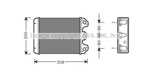 Теплообменник, отопление салона AVA QUALITY COOLING MS6102