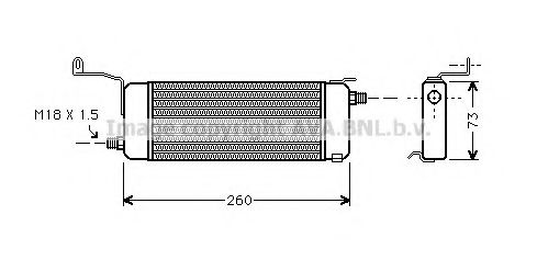 масляный радиатор, двигательное масло AVA QUALITY COOLING OL3258