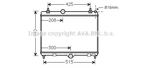 Радиатор, охлаждение двигателя AVA QUALITY COOLING PEA2358