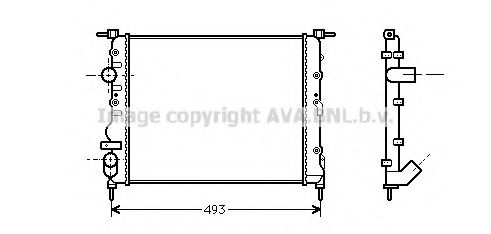 Радиатор, охлаждение двигателя AVA QUALITY COOLING RT2218