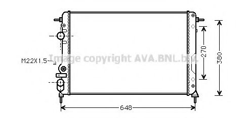 Радиатор, охлаждение двигателя AVA QUALITY COOLING RT2241