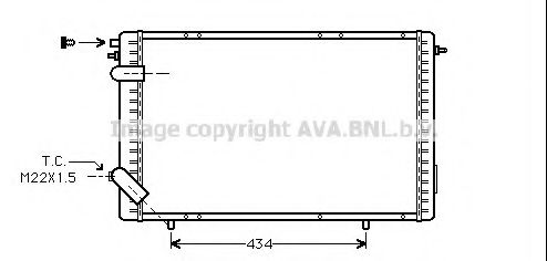 Радиатор, охлаждение двигателя AVA QUALITY COOLING RTA2126