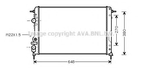 Радиатор, охлаждение двигателя AVA QUALITY COOLING RTA2266