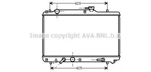 Радиатор, охлаждение двигателя AVA QUALITY COOLING SZ2051