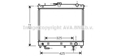 Радиатор, охлаждение двигателя AVA QUALITY COOLING SZ2109