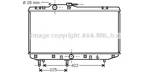 Радиатор, охлаждение двигателя AVA QUALITY COOLING TO2151