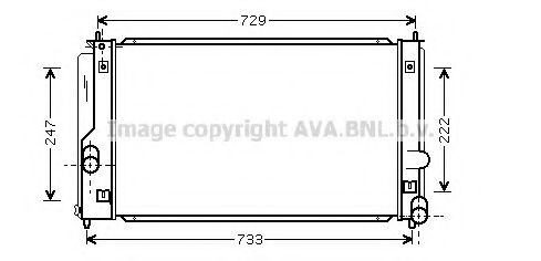 Радиатор, охлаждение двигателя AVA QUALITY COOLING TO2295