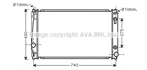 Радиатор, охлаждение двигателя AVA QUALITY COOLING TO2651