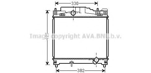 Радиатор, охлаждение двигателя AVA QUALITY COOLING TOA2502