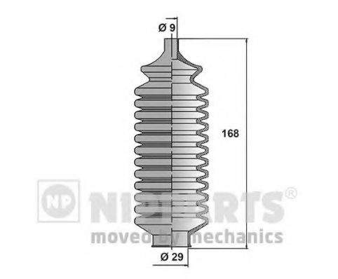 Комплект пылника, рулевое управление NIPPARTS N2845001