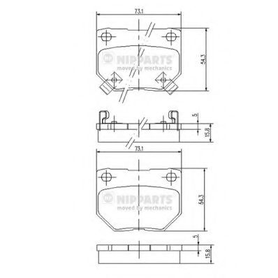 Комплект тормозных колодок, дисковый тормоз NIPPARTS J3611029