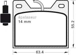 Комплект тормозных колодок, дисковый тормоз MGA 117