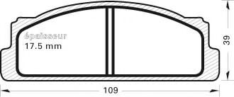 Комплект тормозных колодок, дисковый тормоз MGA 3