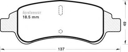 Комплект тормозных колодок, дисковый тормоз MGA 726