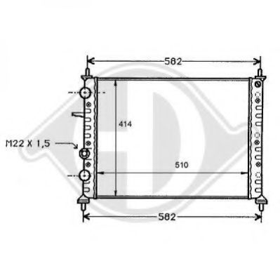 Радиатор, охлаждение двигателя DIEDERICHS 8109179