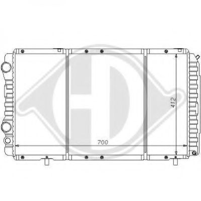 Радиатор, охлаждение двигателя DIEDERICHS 8109199