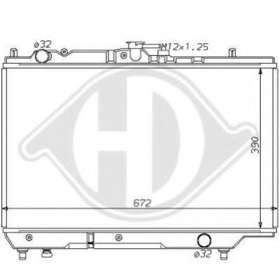 Радиатор, охлаждение двигателя DIEDERICHS 8120112