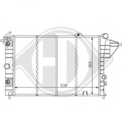 Радиатор, охлаждение двигателя DIEDERICHS 8125152