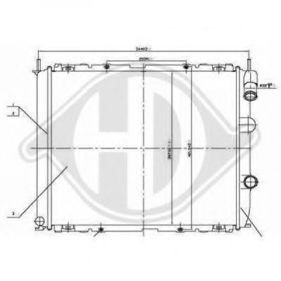 Радиатор, охлаждение двигателя DIEDERICHS 8129194