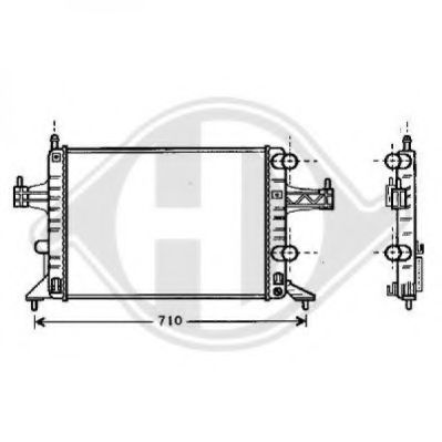 Радиатор, охлаждение двигателя DIEDERICHS 8181305
