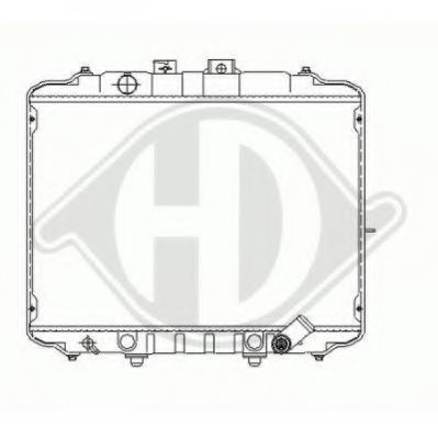 Радиатор, охлаждение двигателя DIEDERICHS 8588507