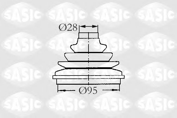 Комплект пылника, приводной вал SASIC 2933003