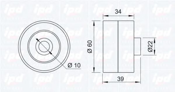 Паразитный / Ведущий ролик, зубчатый ремень IPD 150754