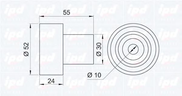 Паразитный / Ведущий ролик, зубчатый ремень IPD 150361