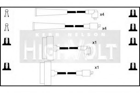 Комплект проводов зажигания STANDARD OEF151