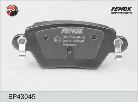 Комплект тормозных колодок, дисковый тормоз FENOX BP43045