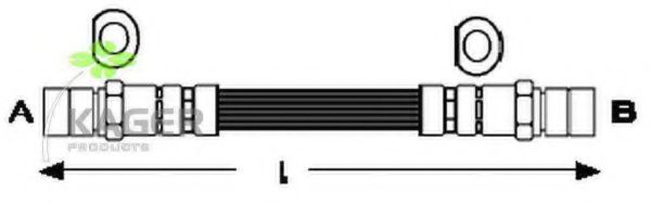 Тормозной шланг KAGER 38-0327