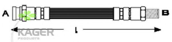Тормозной шланг KAGER 38-0446