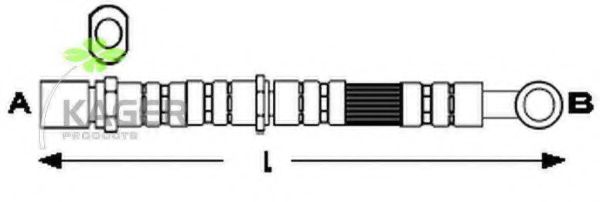 Тормозной шланг KAGER 38-0674