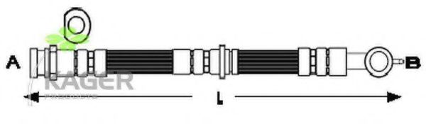 Тормозной шланг KAGER 38-0869