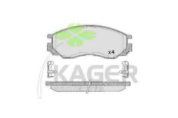 Комплект тормозных колодок, дисковый тормоз KAGER 35-0494