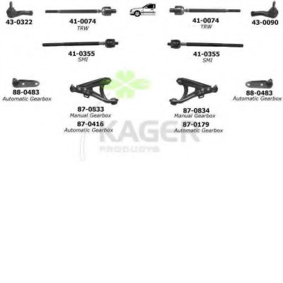 Подвеска колеса KAGER 800358