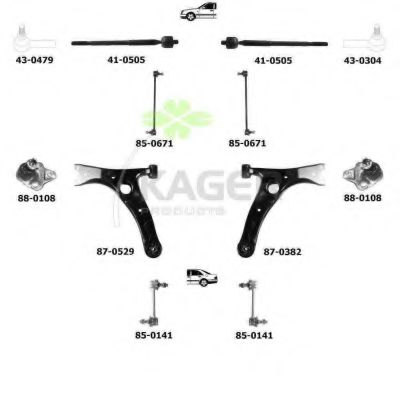 Подвеска колеса KAGER 800950