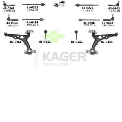 Подвеска колеса KAGER 801352