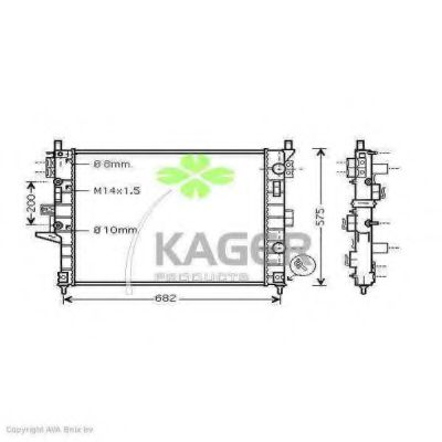 Радиатор, охлаждение двигателя KAGER 31-0642